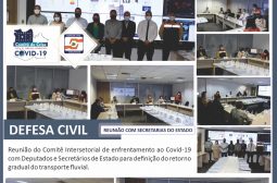 Reunião do Comitê Intersetorial de enfrentamento ao Covid-19 com Deputados e Secretários de Estado para definição do retorno gradual do transporte fluvial – 10.09.2020