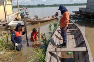 Imagem da notícia - Defesa Civil do Amazonas instala nova estação de monitoramento de nível dos rios em Tonantins